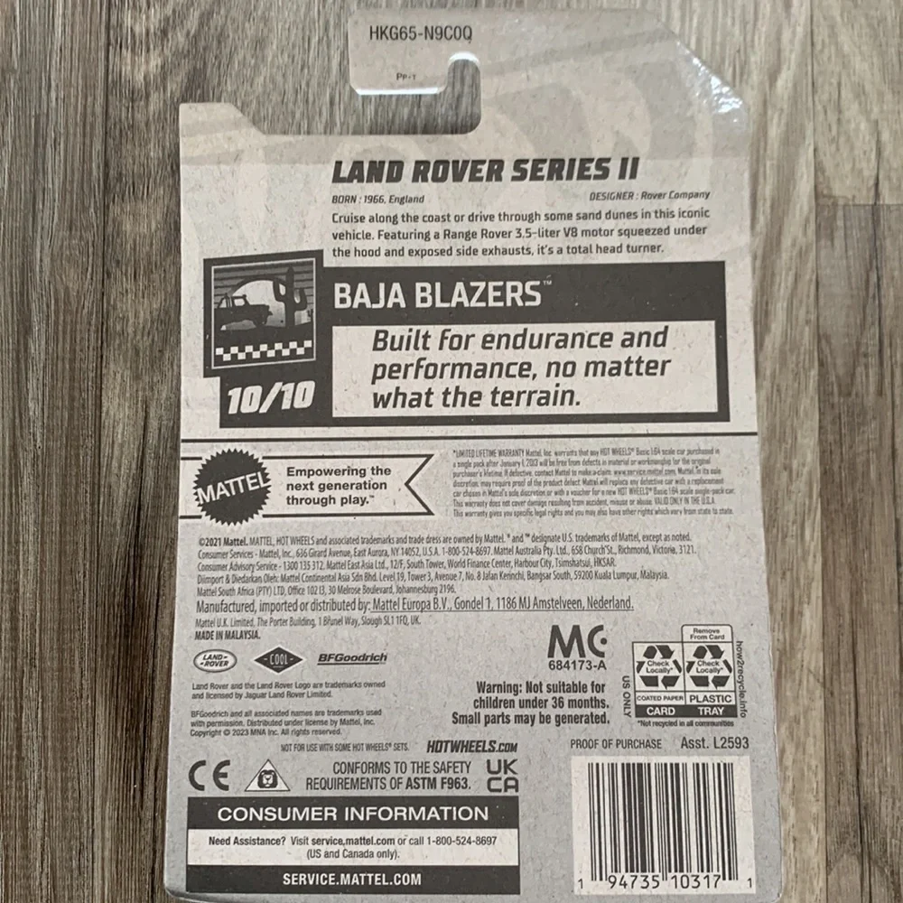Hot Wheels Car Land Rover Series II Truck Baja Blazer Hotwheels LandRover 2023 🆕
